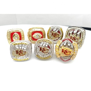 Conjunto de Anéis KC Champion de Alta Qualidade e Estilo, Conjunto de 7 Peças com Caixa para Anéis Masculinos - Product Image 2