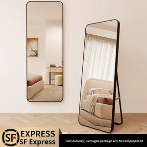 Cao cấp mặc quần áo Gương đơn giản Internet người nổi tiếng phong cách Ins full-length treo tường gương để sử dụng nhà cho nữ ký túc xá - Product Image 5