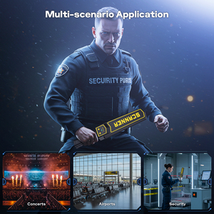 Chế độ rung cho triển lãm Máy quét Sản phẩm an toàn kiểm tra an toàn công cộng cầm tay máy dò kim loại an ninh âm thanh cảnh báo - Product Image 2