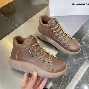 Nouvelles chaussures d'été montantes décontractées rétro pour femmes, à lacets et bout fermé, blanches, polyvalentes et tendance - Product Image 4