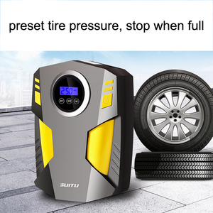 מדחס אוויר לרכב נייד 12V חשמלי רב תכליתי מחומר ABS עם תאורת חירום וניפוח מהיר - Product Image 4
