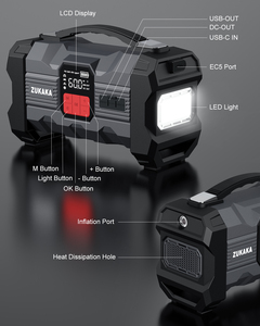 <strong>Best</strong> Portable <strong>Jump</strong> Starter air <strong>Compressor</strong> 2 in 1 <strong>Pack</strong> Jumper Box Car Jumper Emergency Car Booster Jumpstart - Product Image 5