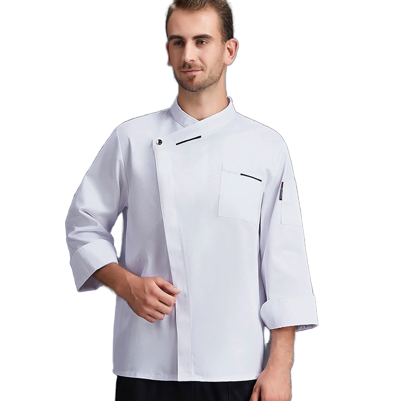 Autumn Solid Mens Chef Coat Restaurant