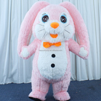 Costumes de mascotte gonflables lapin à longues oreilles de qualité supérieure pour adultes, tenues de danse, lapins géants de 2,2 m et 2,6 m pour fêtes d'anniversaire