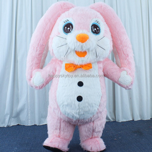 Costumes de mascotte gonflables lapin à longues oreilles de qualité supérieure pour adultes, tenues de danse, lapins géants de 2,2 m et 2,6 m pour fêtes d'anniversaire - Product Image 5