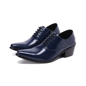 Scarpe da uomo <span class=keywords><strong>in</strong></span> vera pelle Oxford scarpe da altezza Brogue scarpe da uomo colore <span class=keywords><strong>blu</strong></span> NA405 scarpe da uomo - Product Image 1