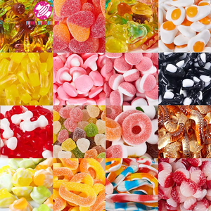 Vente en gros directe d'usine chinoise de bonbons gélifiés halal en vrac, saveur sucré-acide, formes variées - Product Image 1