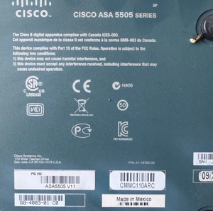 ClSCO Série de pare-feu <span class=keywords><strong>ASA</strong></span> 5505 - Modèle ASA5505-K8 pour la sécurité des réseaux d'entreprise - Product Image 1