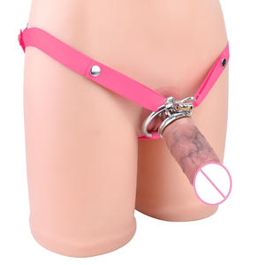 FRRK penis şekilli erkek bekaret cihazı horoz kafes penis kilitli silikon penis ve 304 paslanmaz çelik horoz kafes BDSM chastity - Product Image 6