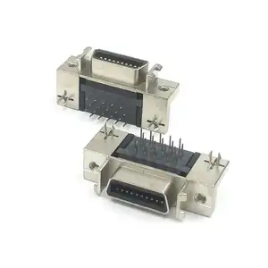 HPCN SCSI konektor soket 20 Pin 0.05 inci, MDR 20Pin wanita 2-2232516-1 scsi 20 pin untuk PCBA