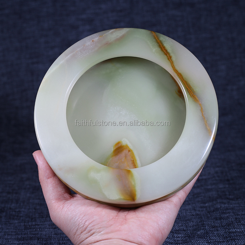 灰皿 置物 オブジェ 天然石？ 水晶？ 翡翠ボール？ 【公式通販】