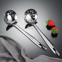 Cuillère à soupe en acier inoxydable avec manche clair; Cuillère à porridge; Ustensile de cuisine; Cuillère de restaurant communautaire; Cuillère