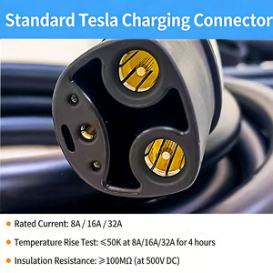 Custom Made Portable Charging Stations 7kw Tesla to CEE Plug 16A/32A Level 1 Level 2 with CEE to Schuko Plug Charger Adapter - Product Image 3