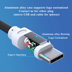 Câble USB Type C en alliage d'aluminium pour la vente en gros, OEM, charge rapide, USB A vers C, souple mais durable, en TPE, pour la charge des appareils mobiles - Product Image 3