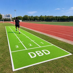 Piste d'entraînement en gazon synthétique vert pour l'entrée du parc VTT, <span class=keywords><strong>tapis</strong></span> extérieur antidérapant marqué pour le fitness - Product Image 4