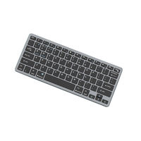 Keyboard Nirkabel Ergonomis 2.4G 78 Tombol dengan Fitur Mute untuk Ponsel dan Tablet