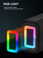Enceinte portable, batterie 1800 mAh, étanche IPX6, sortie 5 W, lumière RGB dynamique, idéale pour les fêtes en plein air et le camping
