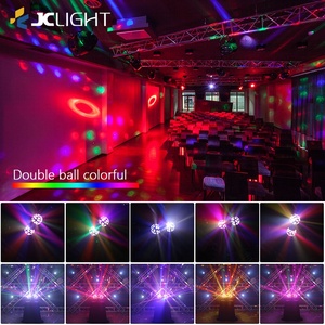 Lumière Disco Effet Son Actif Rotatif Bicolore à Double Tête Miroir Crystal Magic Ball pour Fête – Stock Usine - Product Image 4