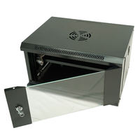 Armoire de serveur en acier murale de 19 pouces sur mesure, 6U, finition peinte en poudre, protection IP20, options 4U/9U/15U en stock