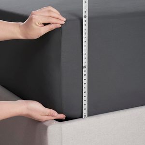 Nestl Luxury Hotel <strong>King</strong> <strong>Size</strong> <strong>Fitted</strong> <strong>Sheets</strong> Dark Grey <strong>Extra</strong> <strong>Deep</strong> Pocket <strong>Super</strong> Soft Easy Fit for 18-24 Inch Mattress Corner Straps - Product Image 4