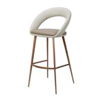 Chaise de bar de luxe légère pour usage domestique, tabouret de bar à dossier haut, chaise de table d'îlot, chaise de bar design modèle 7375