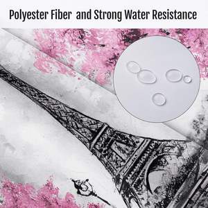 4 pièces Design créatif ville européenne paysage imperméable Polyester salle de bain accessoires huile Paris salle de bain décor Stock - Product Image 3