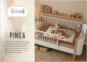 Precios Fantásticos en Cunas PINEA, Estilo Escandinavo con Detalles en Madera, Cuna de Lujo para Bebé - Product Image 2