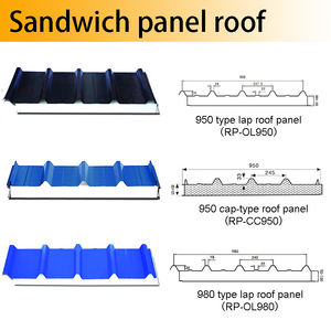 Panneaux sandwich isolants extérieurs écologiques résistants au feu, homologués CE, en laine <span class=keywords><strong>de</strong></span> roche, laine minérale, acier, pour toiture <span class=keywords><strong>de</strong></span> chambre froide - Product Image 6