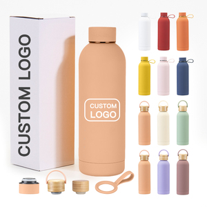 Luxury Flask Eco Friendly Stainless Steel Metal Vacuum 500Ml Small Mouth Water Bottle With Custom Logo