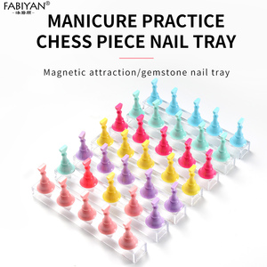 New Nail hiển thị Stand cho False Nail tip Nail Art thực hành chủ Acrylic rõ ràng Magnetic - Product Image 2