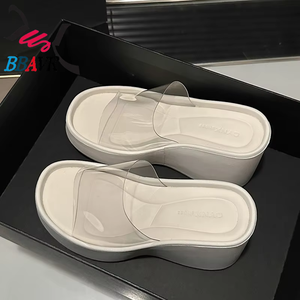 Sandalias de Plataforma con Tiras Transparentes para Mujer, Sandalias de Verano con Tacón Alto y Suela Gruesa, Pantuflas de Playa, Novedad 2026, Casuales para Exteriores - Product Image 3