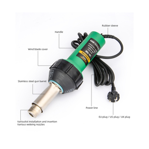 เครื่องเชื่อมพลาสติกไฟฟ้า 1600W พร้อมหัวเป่าลมร้อน สำหรับเชื่อม PP PE PVC HDPE หลังคา พื้น แผ่นเมมเบรน พร้อมชุดอุปกรณ์เสริมต่างๆ - Product Image 6