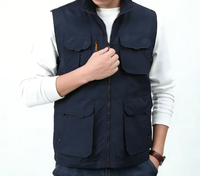 Tactique de déchargement de pêche gilet extérieur photographe gilet maille travail sans manches veste multi-poches gilet