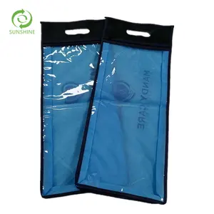 인기 상품 맞춤형 인쇄 로고가있는 직물 손잡이 가방 재활용 가방 로고가있는 지퍼 백