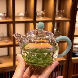 热销精致手工高档迷你茶壶迷你小茶壶配不锈钢过滤玻璃加厚茶壶