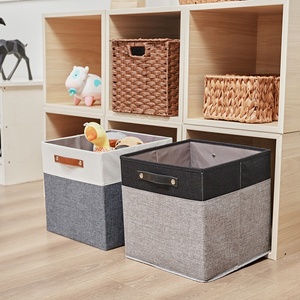 Hộp đựng đồ để bàn NFS giỏ đựng ngăn kéo tủ vải kẻ sọc cho đồ chơi tạo tác có thể gập lại - Product Image 1