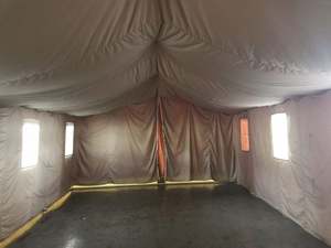 Carpa de Camping Impermeable de Lona Color Caqui para las Cuatro Estaciones, con Capacidad para 6-8 Personas, Dos Dormitorios, Sala de Estar, Certificación CE, Modelo Deluxe Tenda Fire - Product Image 4