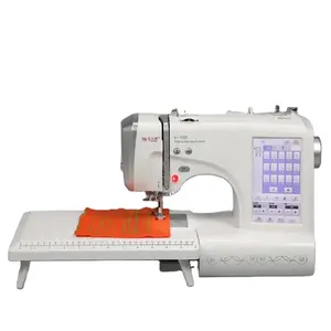 MRSV700 second hand cloth mini portable electric neating mending sewing machines with LCD panel embroidery machines for garment