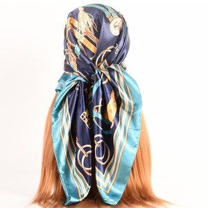 Timofbrani — foulard pour la tête en Satin et soie, pour femme, <span class=keywords><strong>bandana</strong></span>, grand modèle, accessoire de mode, vente en gros - Product Image 4
