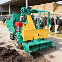 Camion ramasseur de fumier autopropulsé 4x4 à large largeur pour la collecte de fumier d'ânes et de chevaux