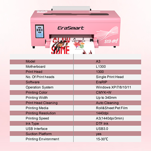 Impressora Digital A3 DTF EraSmart 1390 para Filme PET de 13 Polegadas com Forno Rosa para Qualquer Tecido - Product Image 5