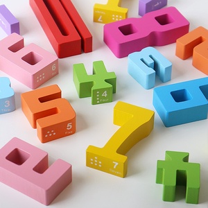 Montessori 20 cái chữ số bằng gỗ khối xây dựng <span class=keywords><strong>DIY</strong></span> giáo dục sớm toán học số xếp chồng trò chơi cho trẻ em - Product Image 3