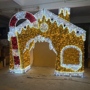 Décoration lumineuse personnalisée pour extérieur, thème Noël et Halloween, maison en pain d'épices 3D, motif bonbon en pain d'épices, indice <span class=keywords><strong>de</strong></span> protection IP65 - Product Image 6