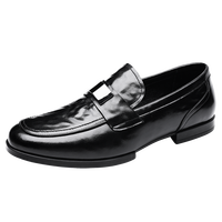 Mocassins de conduite décontractés pour affaires, chaussures habillées en cuir véritable, fermeture à lacets, respirantes, antidérapantes, en cuir de vachette