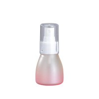 Flacon pulvérisateur PET 50 ml en forme de champignon, dégradé givré, petit format voyage, pour produits cosmétiques, flacon rond rechargeable pour eau pure