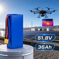 Paket Daya Tinggi Li-ion 51.8V 36Ah 10C 350Wh/kg untuk Drone VTOL UAV, Drone UAV Jarak Jauh untuk UAV Sayap Tetap