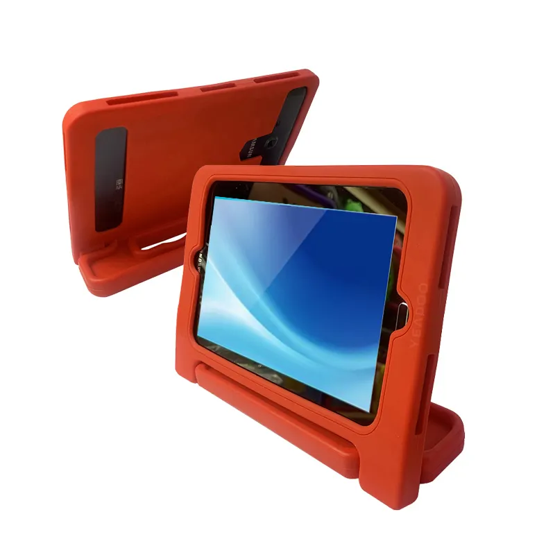 Casing Tablet silikon Universal 7 inci, casing Tablet silikon Universal 7 inci dengan pegangan tahan guncangan, pelindung jatuh, desain anak-anak lucu, casing Gaming kompatibel iPad