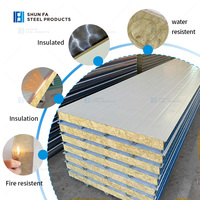 Benutzer definierte Steinwolle Dachziegel Leistungs stabil Gebraucht Sandwich Panel Wand paneel Gebäude Kombinierte Haus Wohnung Metall
