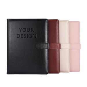 A4 PU Leather Multi-Function UV Printed Business <b>Portfolio</b> with Customized Logo Document Organizer for Gift & Training Use - Product Image 3
