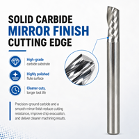Viextro Fresa de carburo sólido sin recubrimiento 55HRC para CNC, de un solo filo en espiral, 4mm OEM/ODM